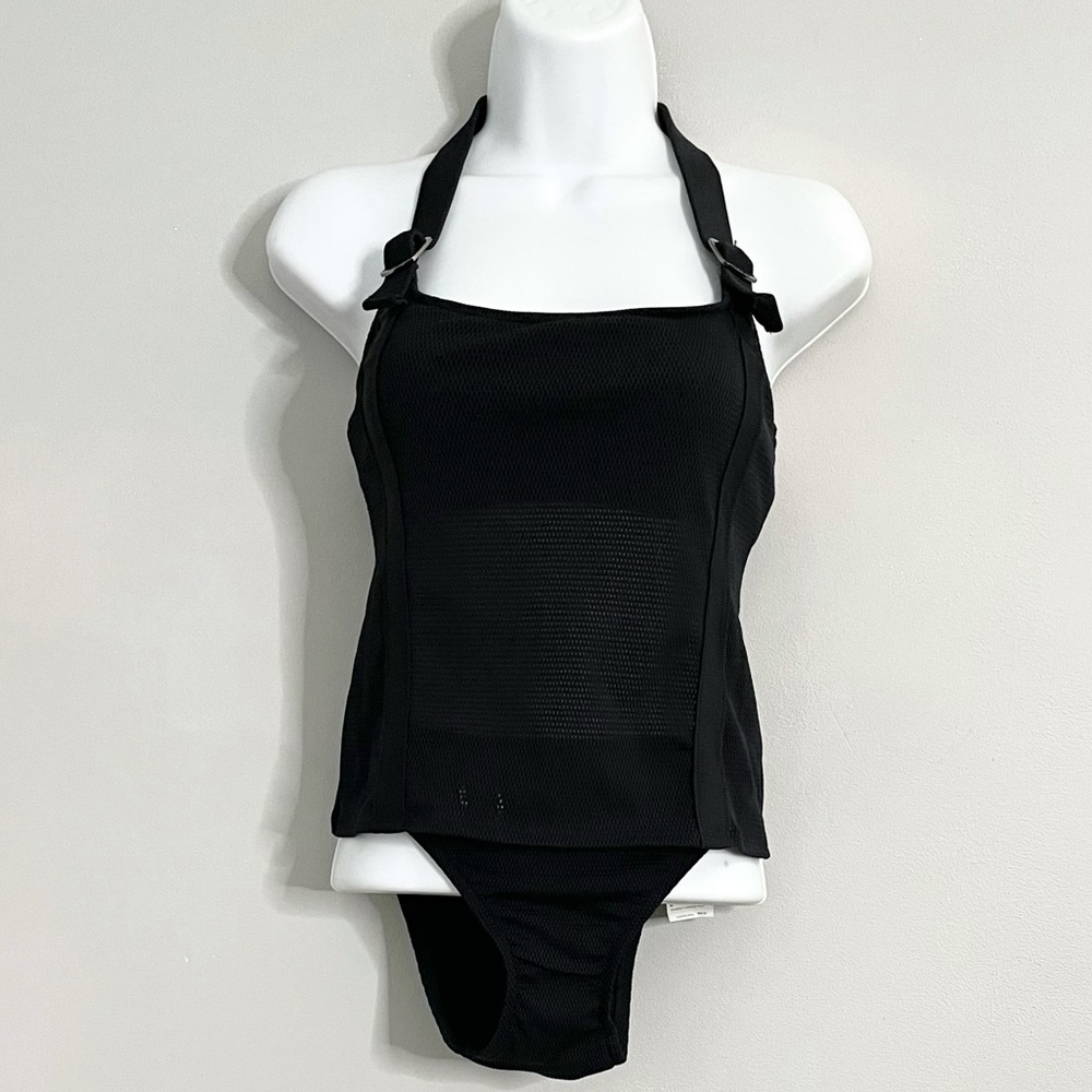 Kenneth Cole New York Synergy 2-Piece Tankini Set Black NWT